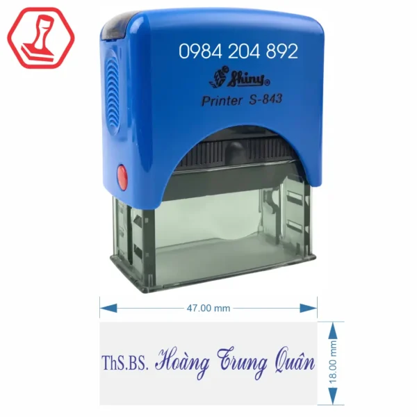 Khắc dấu Shiny S843 - Dấu tên