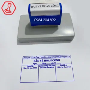Khắc dấu bản vẽ hoàn công liền mực