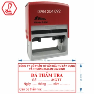 Khắc dấu chữ nhật Shiny S830