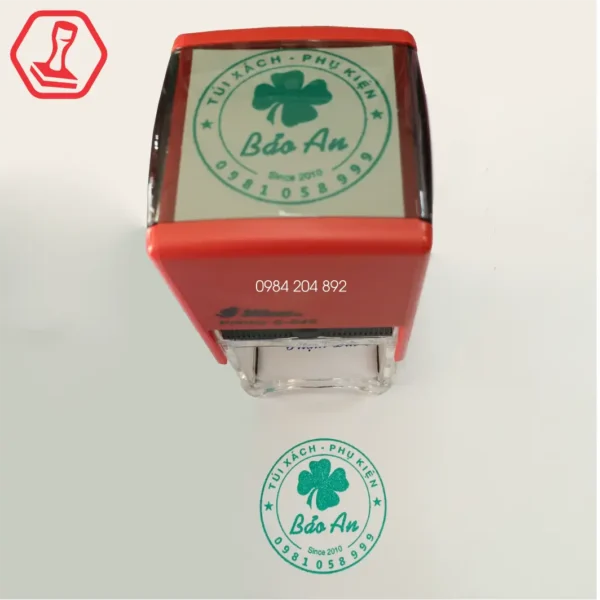 Làm con dấu xanh lá